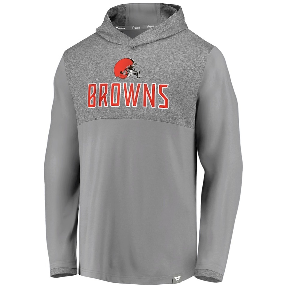Cleveland Browns Fanatics Iconic Marbled Clutch Hoodie Medium Gray EUC